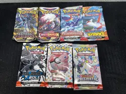 Pokemon TCG: Assorted Booster Packs PRE MEW BLK PAL SWSH11 SWSH10 SSP Lot of 7 - Image 1