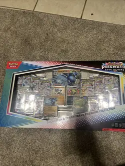 PRISMATIC EVOLUTIONS Lucario EX and Tyranitar EX Premium Collection In Hand!! - Image 2