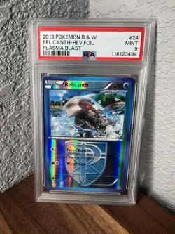 Pokemon 2013 Near Mint NM Relicanth 24/101 Plasma Blast REVERSE Card PSA 9 - Image 1