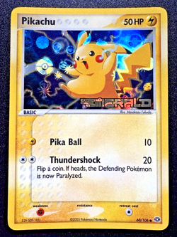 Pikachu 60/106 EX Emerald Pokemon Card Reverse Holo Foil Rare HP - Image 1