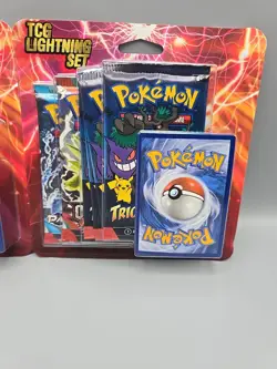 Pokemon TCG Lightning Set Booster Packs Trick Or Trade Bonus Card - lot of 2 97712544540 - Image 2