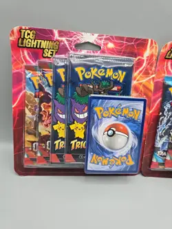 Pokemon TCG Lightning Set Booster Packs Trick Or Trade Bonus Card - lot of 2 97712544540 - Image 3