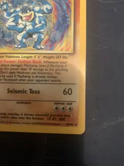 L 1st Edition Machamp Holo Rare Pokemon Card Base Set 8/102 Mint - Image 3