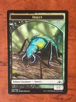 Insect Token MTG Magic the Gathering Card NM Near Mint GRN - Image 1