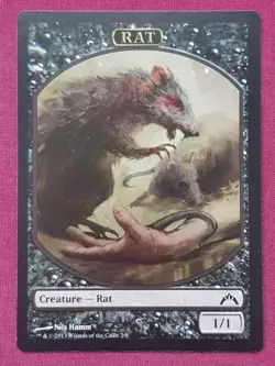 Magic The Gathering GATECRASH RAT token card MTG - Image 1