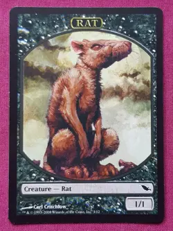 Magic The Gathering SHADOWMOOR RAT token card MTG - Image 1