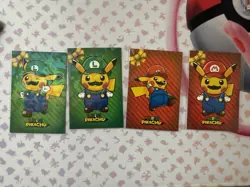 Pokemon Non TCG Pikachu X Mario/luigi Cards. - Image 1