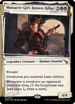 Massacre Girl, Known Killer (Showcase) - Light Play MTG Murders at Karlov Manor - Image 1
