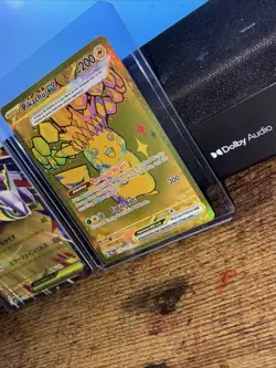Pokemon Pikachu Prismatic Evolutions Gold Hyper Rare Card 179/131 - Image 3