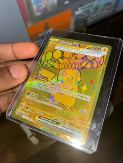 Pokemon Pikachu Prismatic Evolutions Gold Hyper Rare Card 179/131 - Image 4