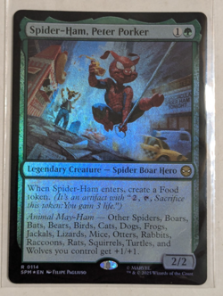2025 MTG Magic the Gathering - Spider-Man - Spider-Ham Peter Porker - R 114 FOIL - Image 1