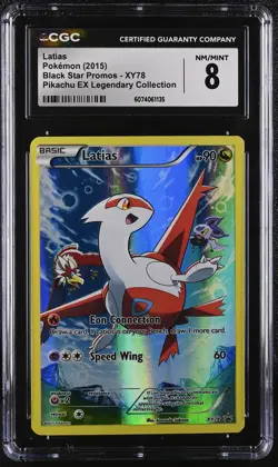 CGC 8 Latias 2015 Black Star Promos XY78 Pokemon Card - Image 1