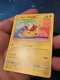 1x 2017 Pokemon ASH‘S PIKACHU I CHOOSE YOU! STAMP SM108 BLACK STAR PROMO NM 3 - Image 3