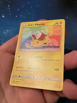 1x 2017 Pokemon ASH‘S PIKACHU I CHOOSE YOU! STAMP SM108 BLACK STAR PROMO NM 6 - Image 4