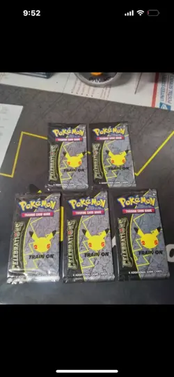 5 QTY Pokemon Celebrations Booster Packs Factory Sealed 25th Anniversary TCG - Image 1