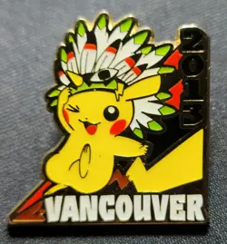 Pokemon TCG Vancouver Pikachu 2013 Enamel Pin Official Collectible Badge - Image 1
