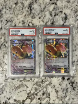 *2* 2016 Pokemon XY Evolutions Dragonite EX PSA 10 GEM MINT Set Of 2 - Image 1