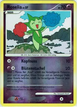 Pokemon Karte Trading D&P Sturmtief Nr. 72/100 Roselia Reverse Holo deutsch - Image 1