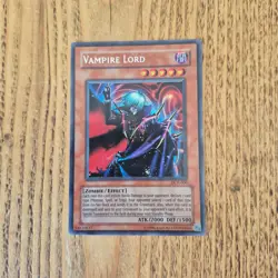 Yugioh Vampire Lord DCR-000 Dark Crisis Secret Rare Unlimited Yu-Gi-Oh! TCG - Image 2