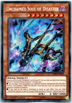 Unchained Soul of Disaster CHIM-EN010 Secret Rare 1st Edition Yugioh - Image 1
