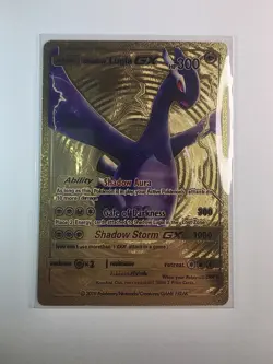 Pokemon Shadow LUGIA GX Gold Metal Gold Card Display Nice Card!! 🔥🔥🔥 - Image 1