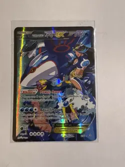 Pokemon TCG Team Aqua's Kyogre EX Double Crisis Holo Full Art Card 6/34 - Image 1