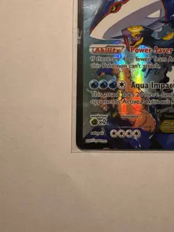 Pokemon TCG Team Aqua's Kyogre EX Double Crisis Holo Full Art Card 6/34 - Image 2