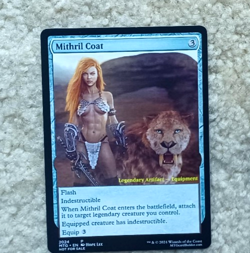 MITHRIL COAT : altered-art card for use with MTG : with SEXY REDHEAD! - Image 1