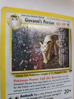 Giovanni's Persian Gym Holo Pokemon Card Base Jungle Fossil WOTC NM U - Image 2