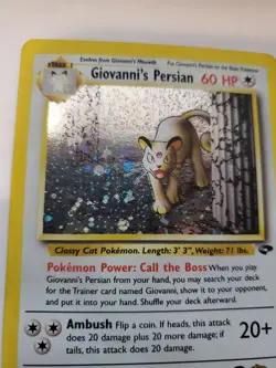 Giovanni's Persian Gym Holo Pokemon Card Base Jungle Fossil WOTC NM U - Image 3