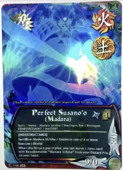 Carte Naruto TCG CCG Collectible Card Game Foil neuf Prism 412 Perfect Susano’o - Image 1