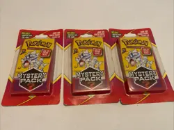 Lot of 3 Pokemon TCG Mystery Booster Pack & 1 Foil Card Walgreens MJ Holding - Image 1