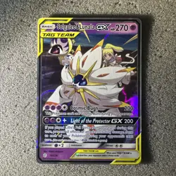 Solgaleo & Lunala GX Tag Team Full Art Holo Card 75/236 Cosmic Eclipse NM MINT - Image 1