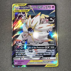Solgaleo & Lunala GX Tag Team Full Art Holo Card 75/236 Cosmic Eclipse NM MINT - Image 2