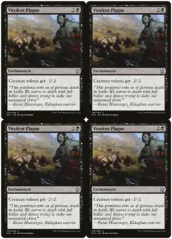 MTG Virulent Plague x4 Dragons of Tarkir Uncommon NM Playset - Image 1
