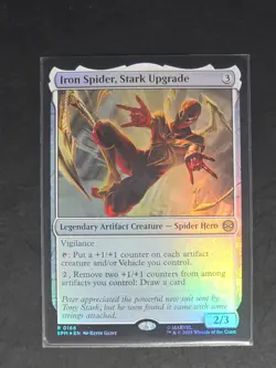Iron Spider, Stark Upgrade R0166 Foil MTG Spider-Man NM/M - Image 1