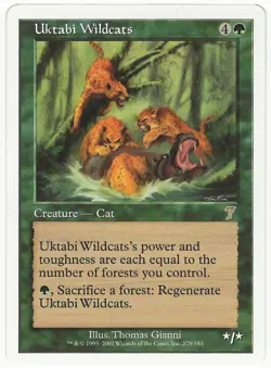 MTG Uktabi Wildcats 7th Edition Rare LP - Image 1