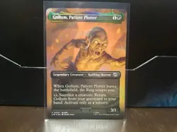 MTG Magic The Gathering Gollum, Patient Plotter Foil Borderless LOTR Commander - Image 1