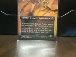 MTG Magic The Gathering Gollum, Patient Plotter Foil Borderless LOTR Commander - Image 3