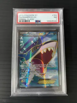 PSA NM7 Pokemon 2015 XY Primal Clash Sharpedo Ex Full Art 152/160 - Image 1