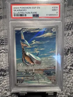 2024 POKEMON SSP EN-SURGING SPARKS ILLUSTRATION RARE #209 SKARMORY PSA 9 - Image 1