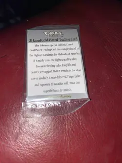 Pokemon Certificate of Authenticity 23k Gold Plated #25 PIKACHU Sealed NEW - Image 4