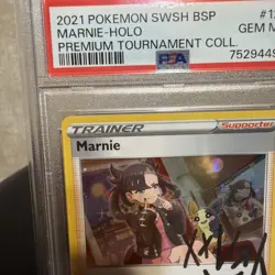 Marnie 2021 Pokemon SWSH BSP Premium Tournament Collection Holo #120 PSA 10 - Image 3