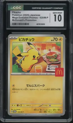 CGC 10 Pokemon Pikachu 020/M-P McDonald's Promo Japanese 2025 US SELLER - Image 1