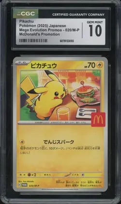 CGC 10 Pokemon Pikachu 020/M-P McDonald's Promo Japanese 2025 US SELLER - Image 1