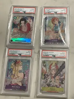 One Piece Illustration Box Promo Cards Vol 1 & 2 Sequential PSA 10 Set Nami Boa - Image 1