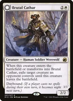 1x NM Brutal Cathar - Innistrad: Midnight Hunt [MTG] pack fresh - Image 1