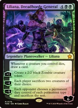 Liliana, Dreadhorde General*FOIL* - Foundations - NM - Magic The Gathering - MTG - Image 1