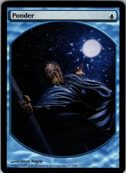 Ponder Magic Player Rewards Promo NM Magic: The Gathering 6 Normal - Image 1