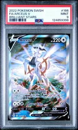 Pokemon TCG Arceus V 166/172 Brilliant Stars Alternate Full Art PSA 9 - Image 1